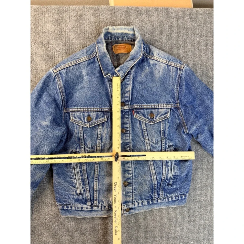 Vintage Levis 70506 0316 Denim Jacket Mens 46 Blue Blanket Lined Made in USA Y2K
